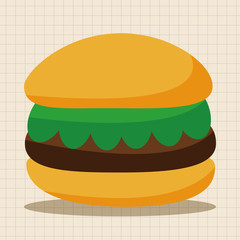 fast foods hamburger theme elements
