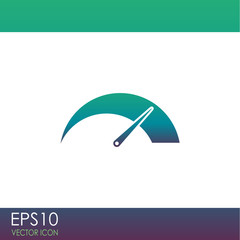 Tachometer vector icon. Car speedometer performance.