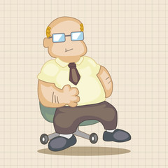 Office workers theme elements