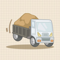 transportation truck theme elements