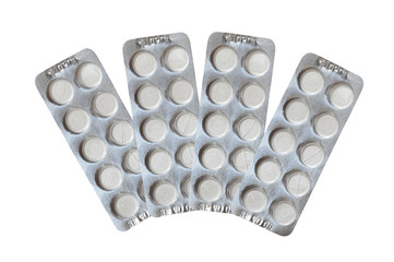 Tablets isolated on white