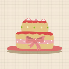 decorating cake theme elements vector,eps10