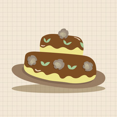 decorating cake theme elements vector,eps10