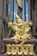 Fototapeta na wymiar Decoration of gates on Place Stanislas in Nancy