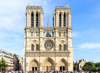 Fototapeta na wymiar Cathedral Notre Dame de Paris in Paris