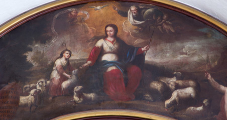 Fototapeta na wymiar Cordoba - Madonna and child Jesus as the Shepherd 