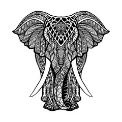 Naklejka premium Decorative Elephant Illustration
