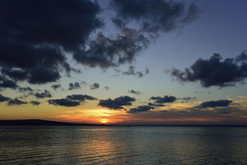 Sunset at Burgas, Bulgaria.