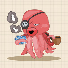 animal octopus cartoon theme elements © notkoo2008