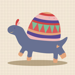 animal turtle theme elements vector,eps