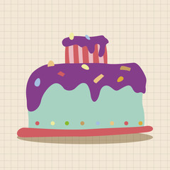 decorating cake theme elements vector,eps10