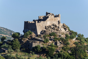 Fototapeta na wymiar The imposing Vatika castle in Peloponnese, Greece