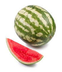Water-melon in a section the isolated