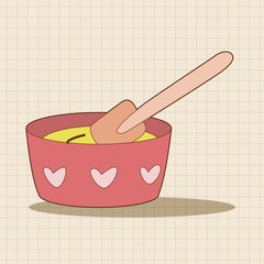 kitchenware baking bowl theme elements vector,eps