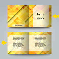 Brochure template with abstract background.