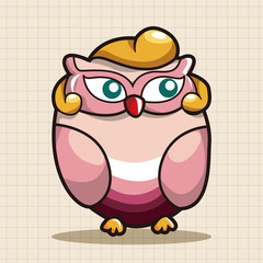 owl cartoon theme elements vector,eps