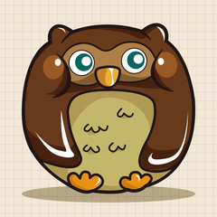 owl cartoon theme elements vector,eps