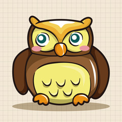 owl cartoon theme elements vector,eps