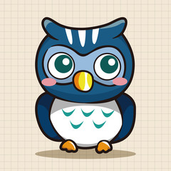 owl cartoon theme elements vector,eps