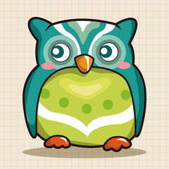 owl cartoon theme elements vector,eps