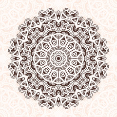 Abstract design element. Round mandala in vector. Graphic templa