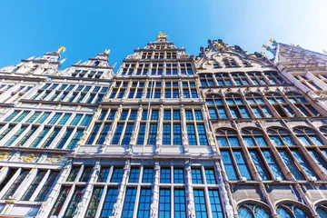 Foto op Plexiglas historische Gildehäuser am Grote Markt in Antwerpen, Belgien © Christian Müller