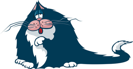 A cartoon Fat Cat. Vector and high resolution jpeg files available. © Don Purcell