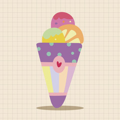 ice cream cartoon elements vector,eps