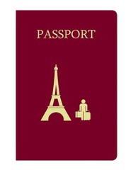 Touriste à Paris sur un passeport