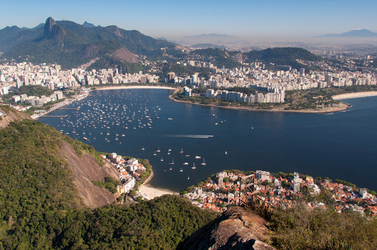 Aerial View of Rio de Janeiro from the Sugarloaf Mountain