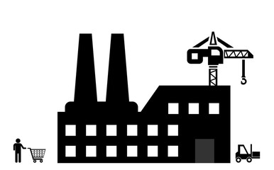 Fototapeta premium Usine et un consommateur