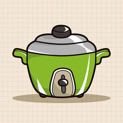 kitchenware rice cooker theme elements vector,eps