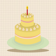decorating cake elements vector,eps