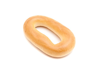 delicious bagel on white