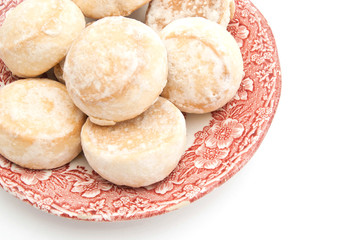 gingerbreads on a glass plate
