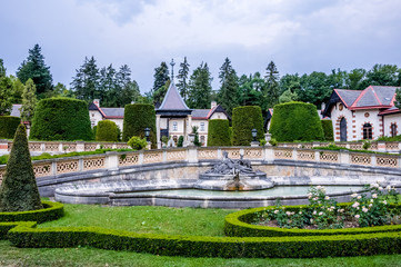 Courtyard of the Hermesvilla in Vienna, Austria. Hermesvilla is a palace in the Lainzer Tiergarten, Vienna, a former hunting area for the Habsburg nobility.