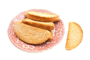 Fototapeta na wymiar heap of crackers on a dish