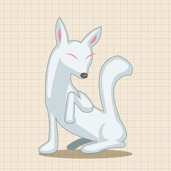 animal fox cartoon theme elements