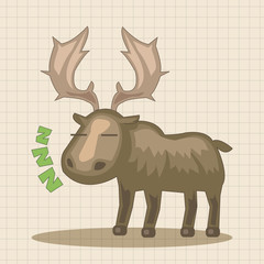 animal moose cartoon theme elements