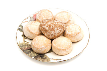 some gingerbreads on a plate