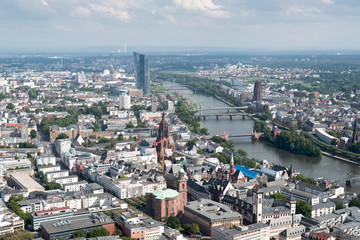 Skyline of Frankfurt city in Germany