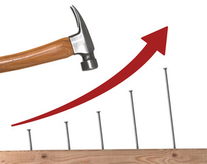 Graph showing construction improvement or costs going up