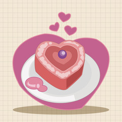decorating cake flat icon elements background,eps10