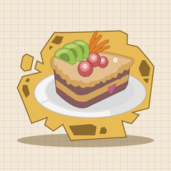 decorating cake flat icon elements background,eps10