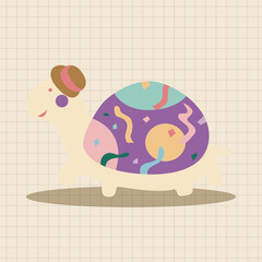 animal turtle cartoon theme elements vector,eps