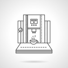 Coffee shop equipment line vector icon