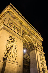 The Triumphal Arch at Night.Paris, France