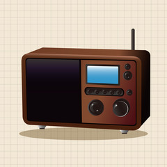 radio theme elements vector,eps