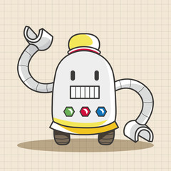 robot theme elements vector,eps