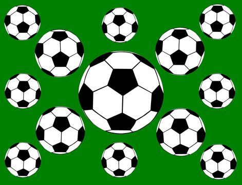 Abstract background with a soccer ball